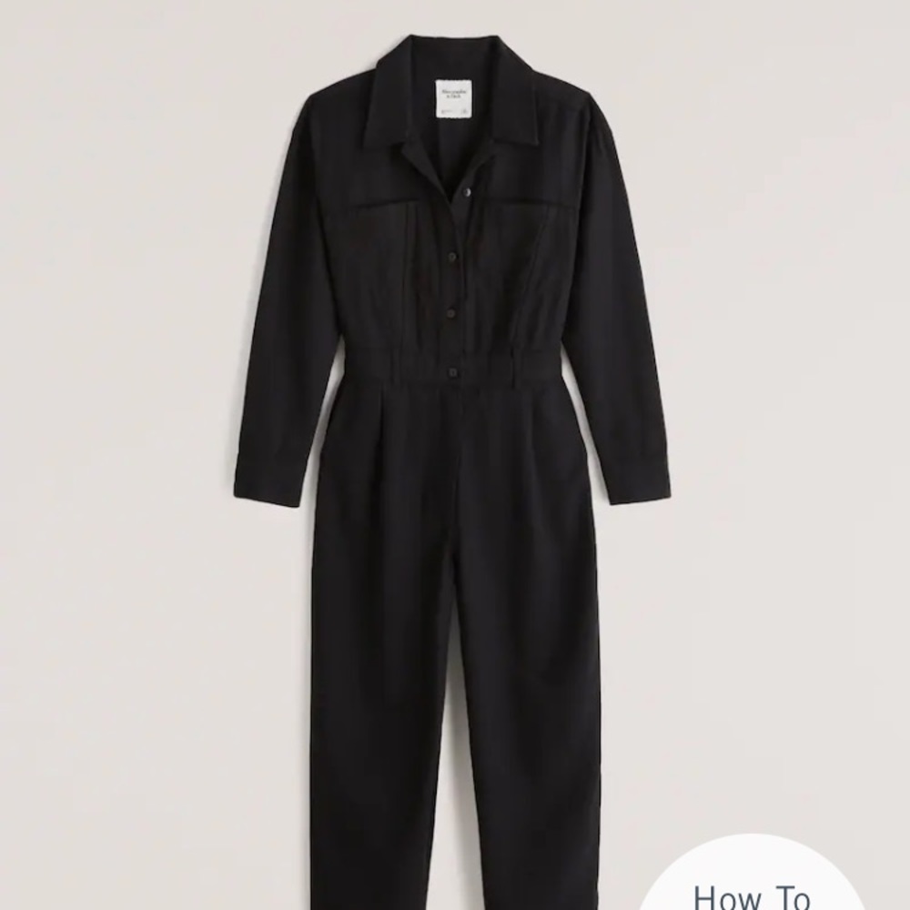 Abercrombie & Fitch Traveler Jumpsuit Black -Small Tall